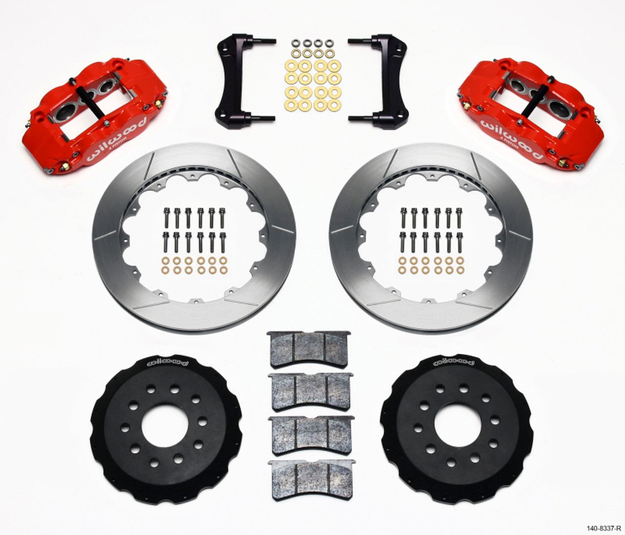 Wilwood Narrow Superlite 6R Front Hat Kit 12.88in Red 88-93 Corvette C4 - 140-8337-R