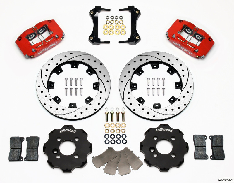 Wilwood Dynapro Radial Front Kit 12.19in Drilled Red Mini Cooper - 140-8528-DR