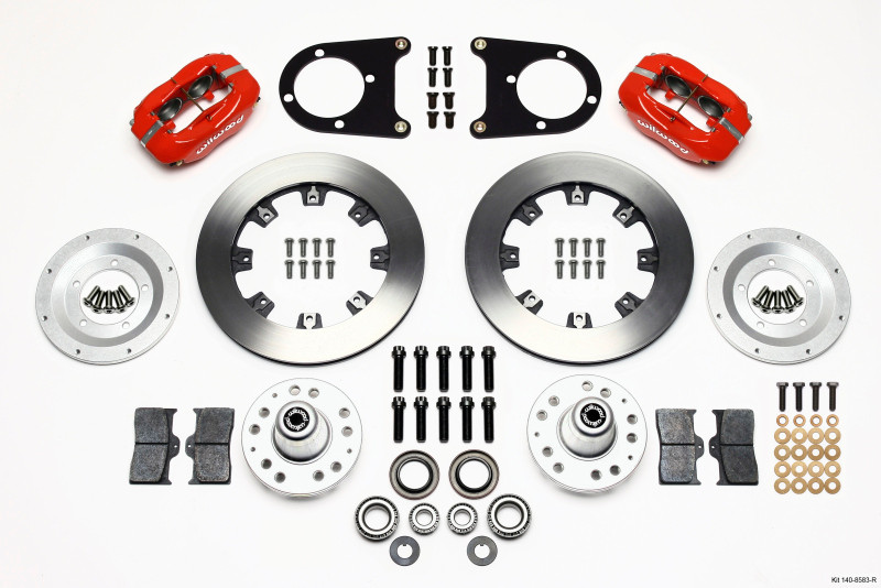 Wilwood Forged Dynalite Front Kit 12.19in Red 37-48 Ford Psgr. Car Spindle - 140-8583-R