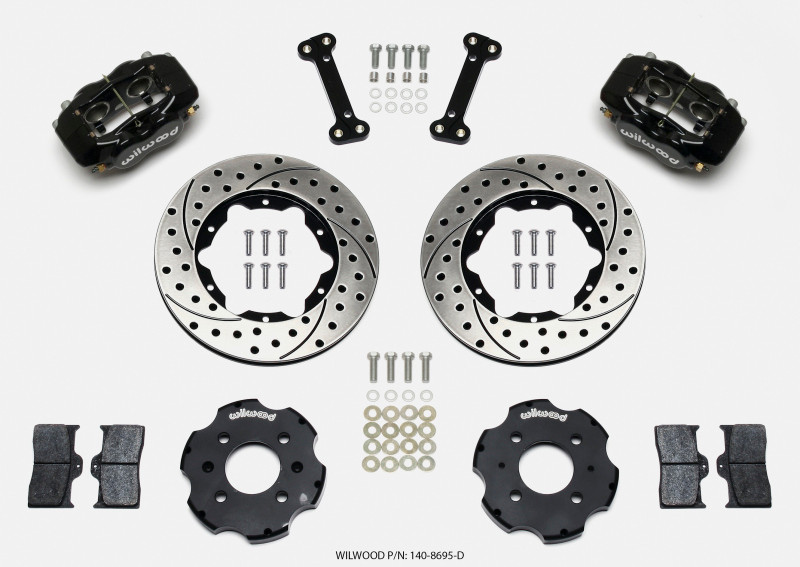 Wilwood Forged Dynalite Front Hat Kit 11.00in Drilled Integra/Civic w/Fac.240mm Rtr - 140-8695-D