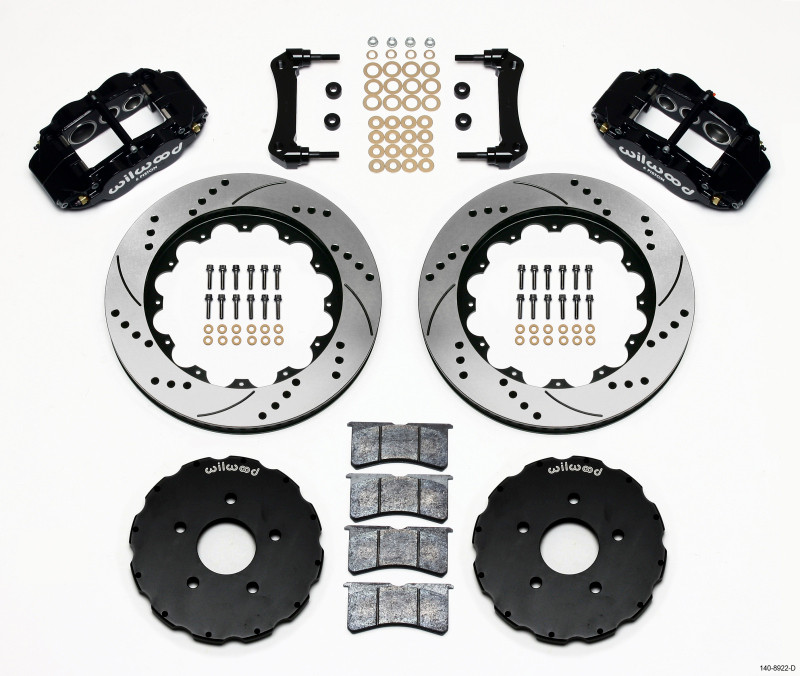 Wilwood Narrow Superlite 6R Front Hat Kit 14.00in Drilled 2005-up Corvette C6 - 140-8922-D