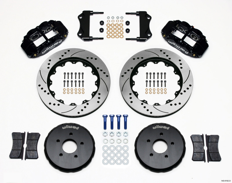 Wilwood Narrow Superlite 6R Front Hat Kit 14.00in Drilled Nissan 350Z/Fiti G35 - 140-9192-D