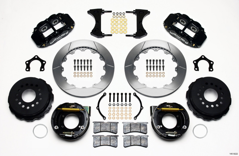 Wilwood Narrow Superlite 4R Rear P-Brk Kit 12.88in Mopar/Dana 2.36in Off w/Snap Ring Brng - 140-9222