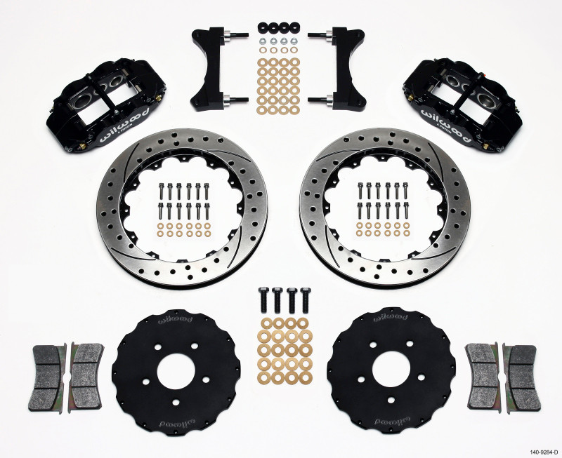 Wilwood Narrow Superlite 6R Front Hat Kit 13.06in Drilled Mitsubishi EVO VIII - 140-9284-D