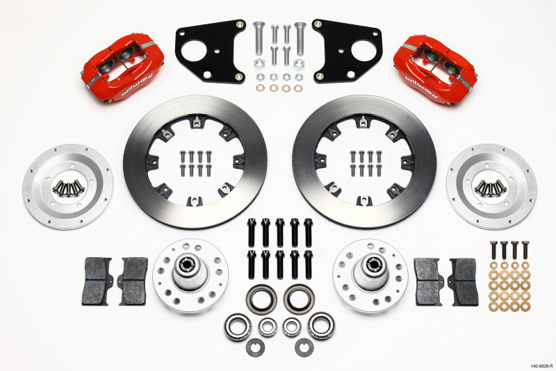 Wilwood Forged Dynalite Front Kit 12.19in Red 62-72 CDP B & E Body-Drum - 140-9828-R