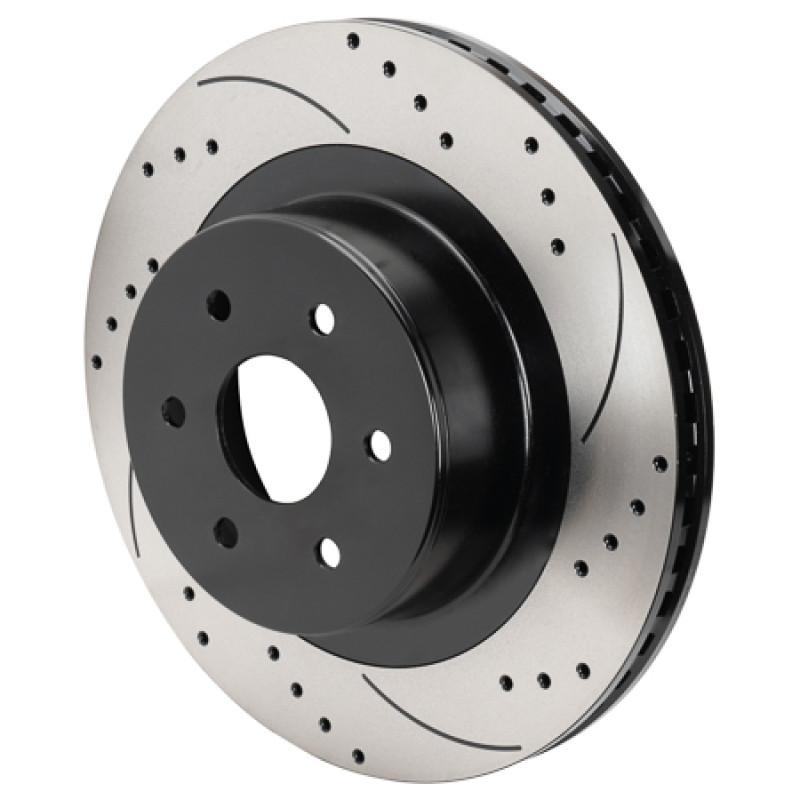 Wilwood 6x5.5 SRP Drilled Performance Rear Rotor & Hat L/H - Black - 160-16663-BK Photo - Primary