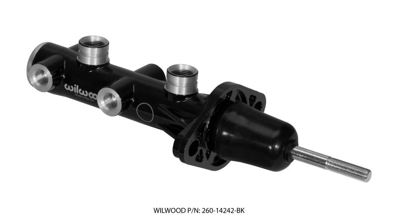 Wilwood Tandem Remote Master Cylinder - 15/16in Bore Black - 260-14242-BK