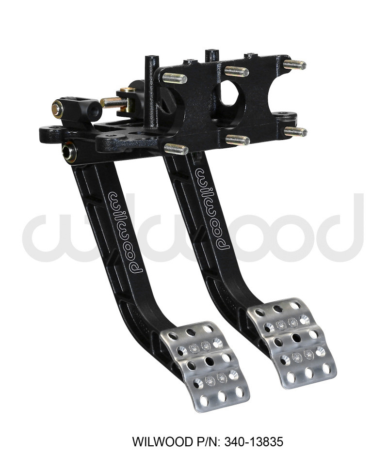 Wilwood Adjustable Dual Pedal - Brake / Clutch - Rev. Swing Mount - 5.1:1 - 340-13835