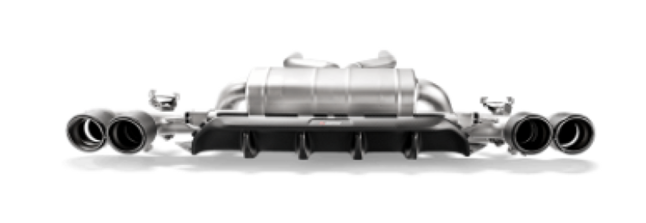 Akrapovic 18+ BMW M5 (F90) Rear Carbon Fiber Diffuser - Matte w/Red Akrapovic Logo - DI-BM/CA/5/M/RS