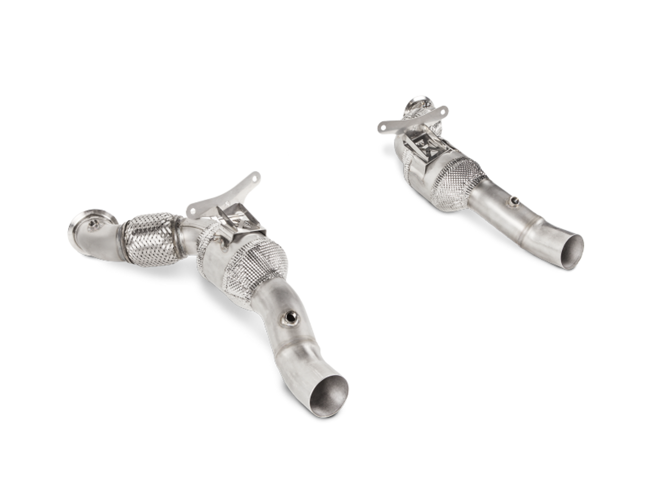 Akrapovic 16-17 Ferrari 488 GTB/488 Spyder Link Pipe Set w/ Cat (SS) - L-FE/SS/1