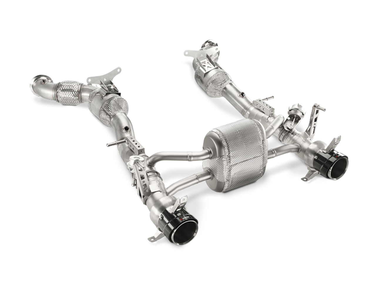 Akrapovic 16-17 Ferrari 488 GTB/488 Spyder Link Pipe Set w/ Cat (SS) - L-FE/SS/1