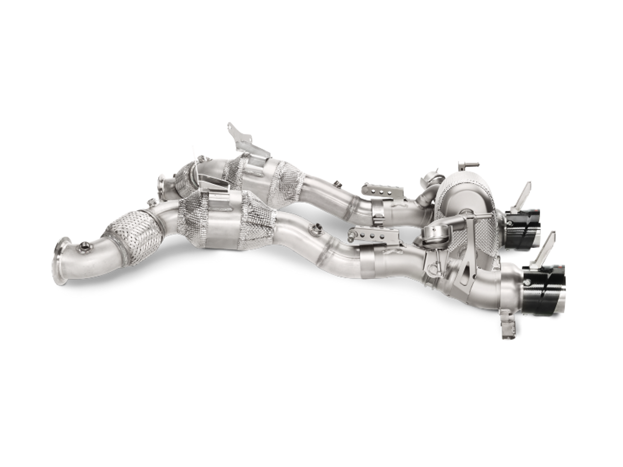 Akrapovic 16-17 Ferrari 488 GTB/488 Spyder Link Pipe Set w/ Cat (SS) - L-FE/SS/1