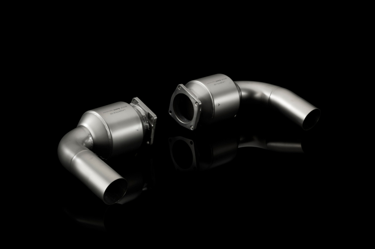 Akrapovic 10-13 Porsche 911 Turbo/Turbo S (997) Link Pipe Set w/ Cat (Titanium) - L-PO997TFLS-100