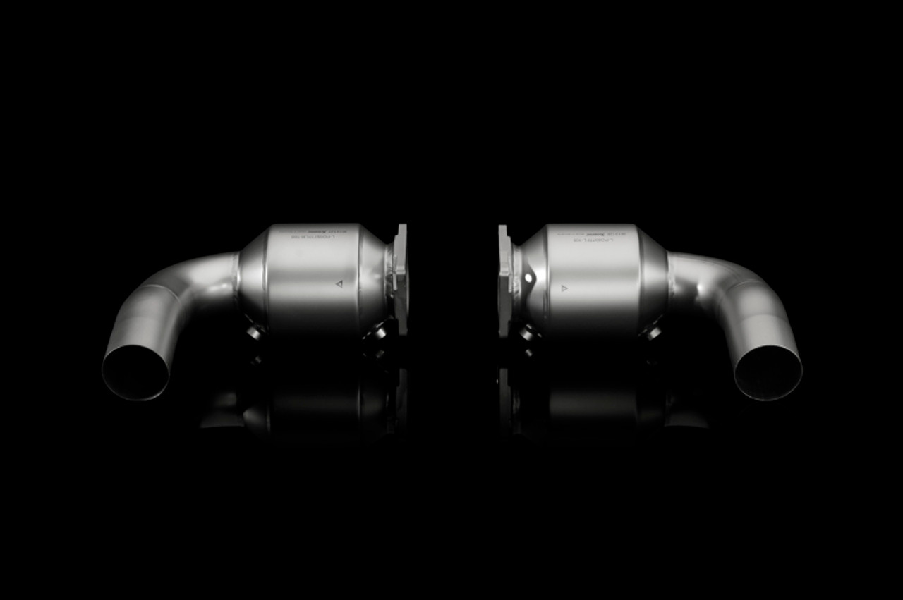 Akrapovic 10-13 Porsche 911 Turbo/Turbo S (997) Link Pipe Set w/ Cat (Titanium) - L-PO997TFLS-100
