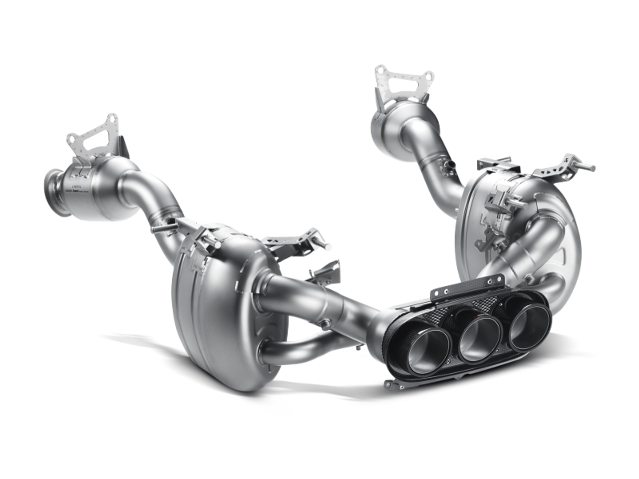 Akrapovic 10-15 Ferrari 458 Italia/458 Spyder Slip-On Line (Titanium) w/ Carbon Tips - MTP-FE458H