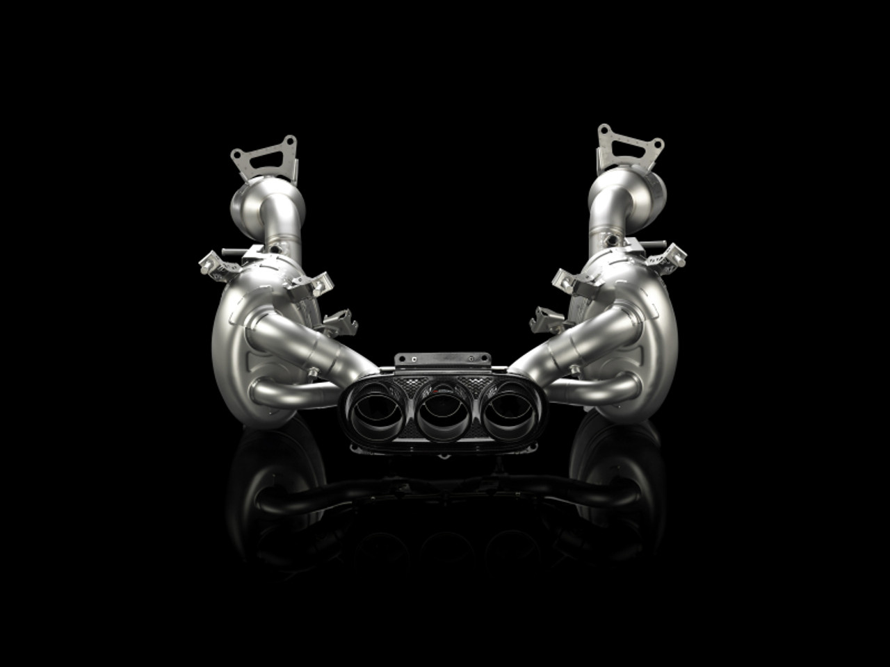 Akrapovic 10-15 Ferrari 458 Italia/458 Spyder Slip-On Line (Titanium) w/ Carbon Tips - MTP-FE458H