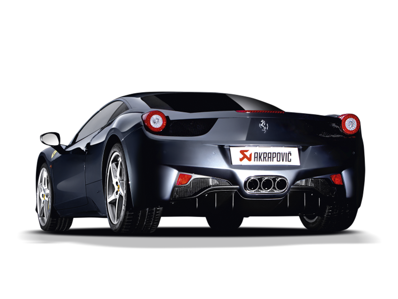 Akrapovic 10-15 Ferrari 458 Italia/458 Spyder Slip-On Line (Titanium) w/ Carbon Tips - MTP-FE458H