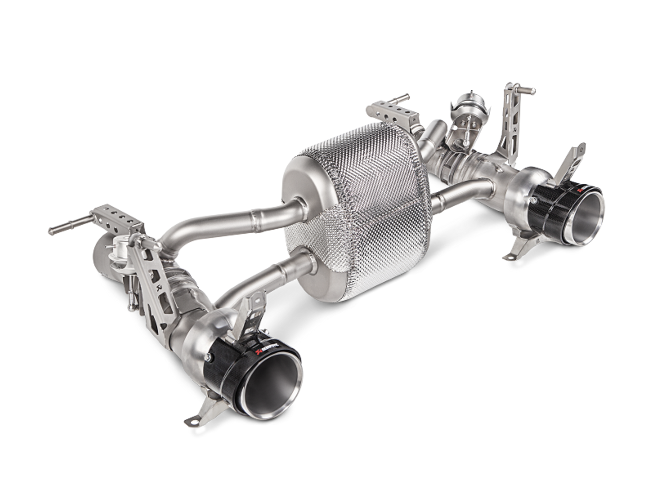 Akrapovic 16-17 Ferrari 488 GTB/488 Spyder Slip-On Line (Titanium) w/ Carbon Tips - MTP-FE488H