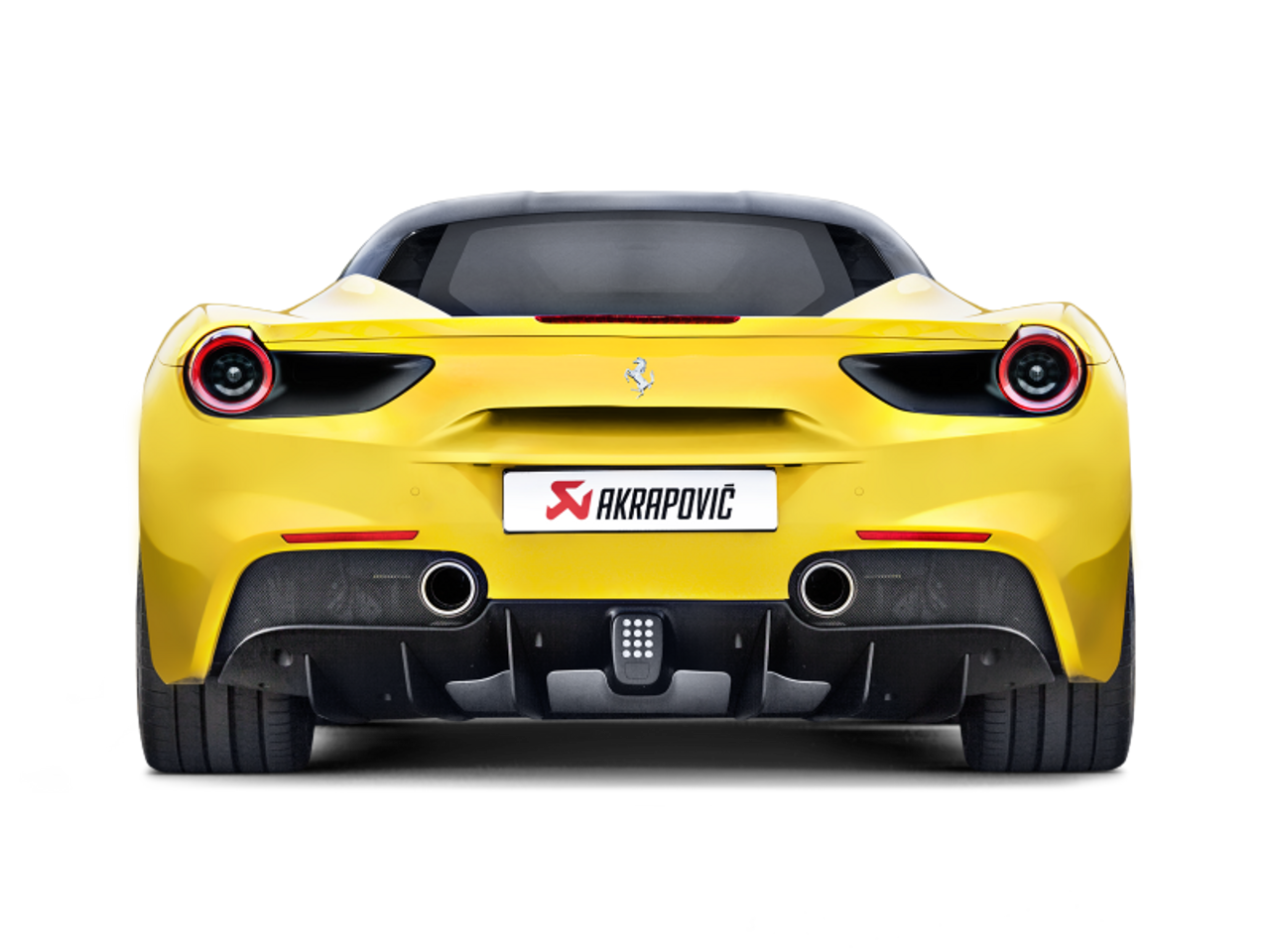 Akrapovic 16-17 Ferrari 488 GTB/488 Spyder Slip-On Line (Titanium) w/ Carbon Tips - MTP-FE488H