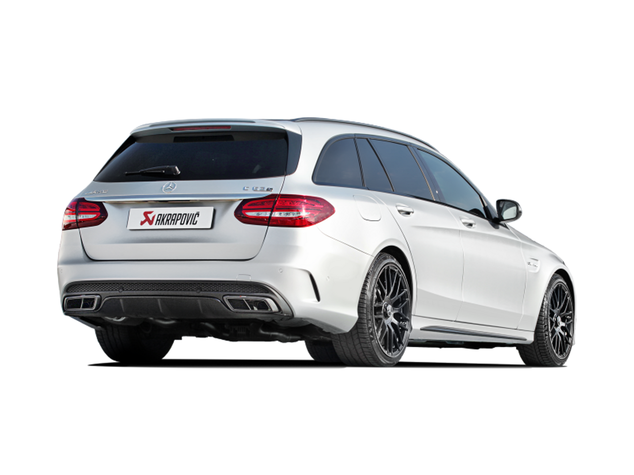 Akrapovic 15-17 AMG C63 Estate Evolution Line Cat Back (Titanium) w/ Carbon Tips (Req. Link Pipe) - MTP-ME/T/2H/1