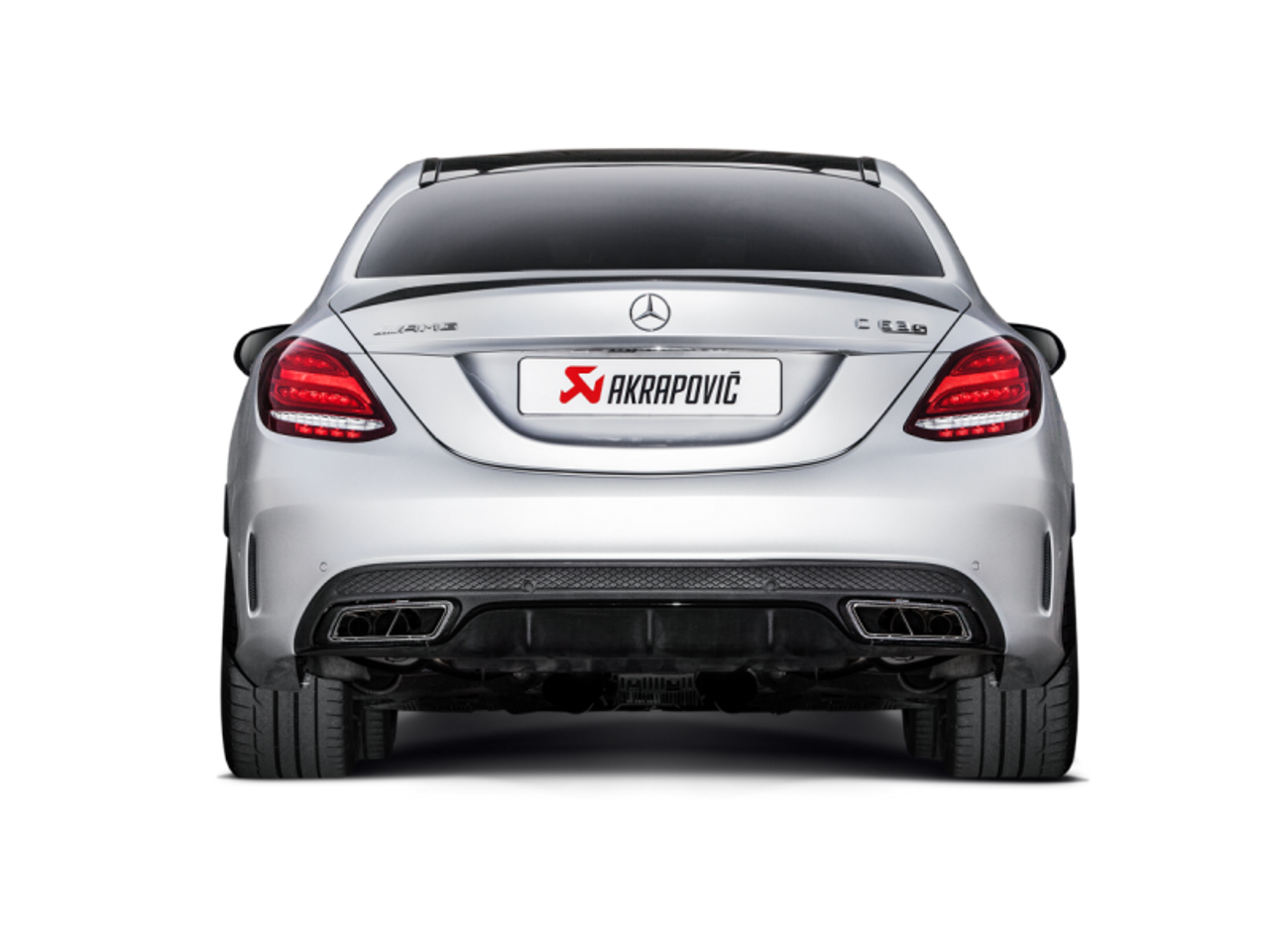 Akrapovic 15-17 AMG C63 Estate Evolution Line Cat Back (Titanium) w/ Carbon Tips (Req. Link Pipe) - MTP-ME/T/2H/1