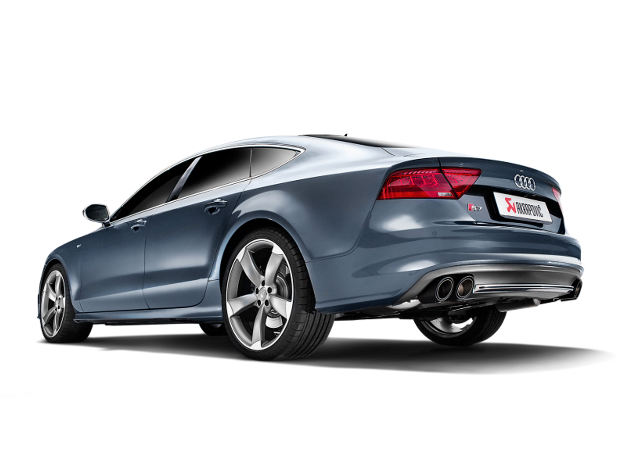 Akrapovic 13-17 Audi S6 Avant/Limousine (C7) Evolution Line Cat Back (Titanium) w/ Carbon Tips - S-AU/TI/6H