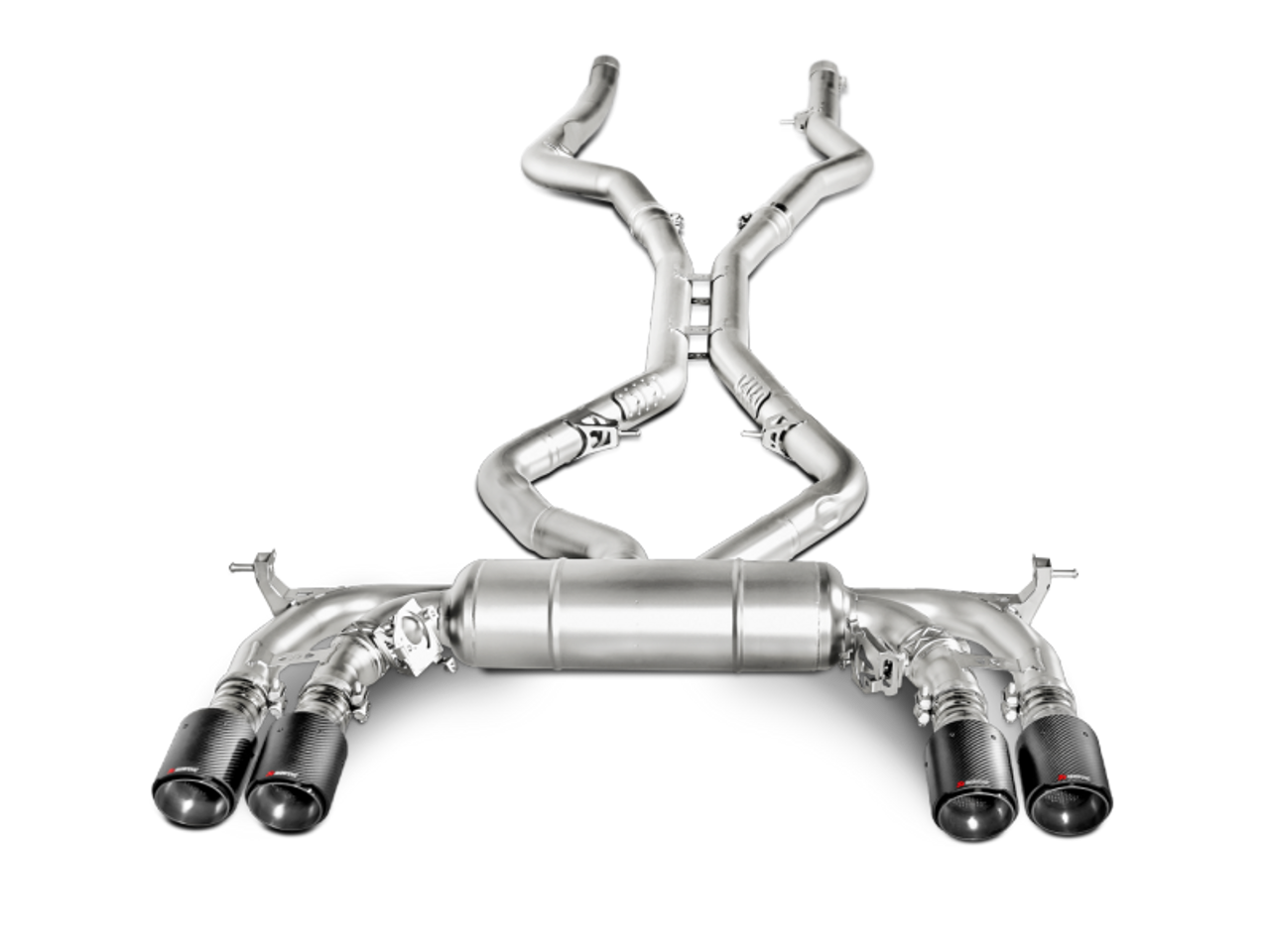 Akrapovic 15-17 BMW X5M (F85) Evolution Line Cat Back (Titanium) w/ Carbon Tips - S-BM/T/1