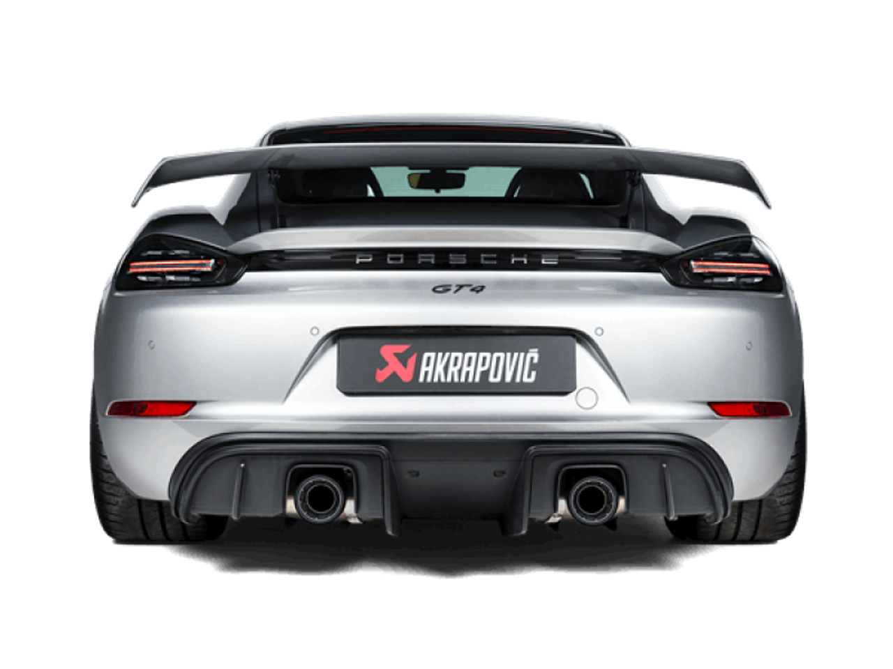 Akrapovic 2020+ Porsche Cayman GT4 (718) Slip-On Race Line (Titanium) (Req Tips / Option 2) - S-PO/TI/18/1