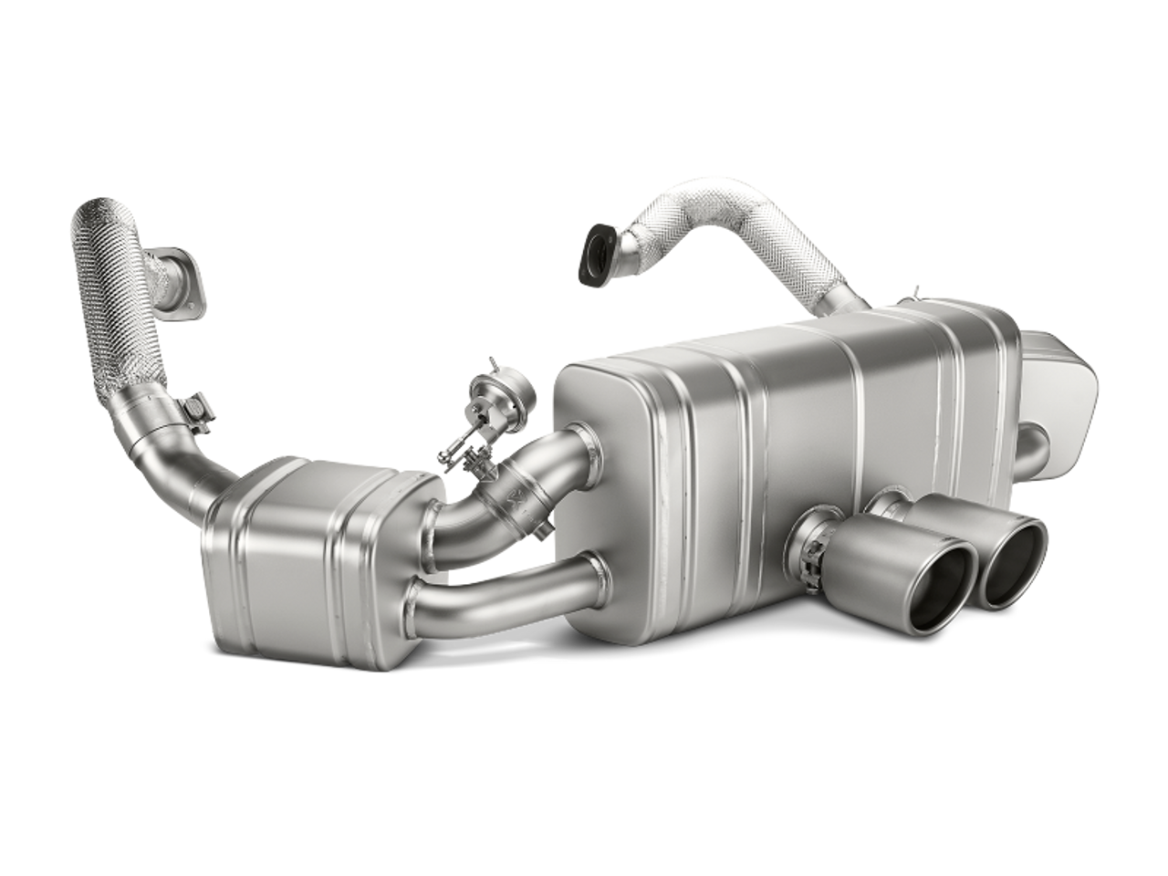 Akrapovic 16-16 Porsche Boxster Spyder / Cayman GT4 (981) Slip-On Line (Titanium) w/ Titanium Tips - S-PO981SO2-HT