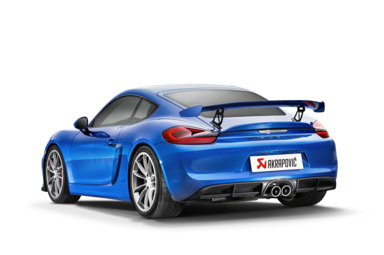 Akrapovic 16-16 Porsche Boxster Spyder / Cayman GT4 (981) Slip-On Line (Titanium) w/ Titanium Tips - S-PO981SO2-HT