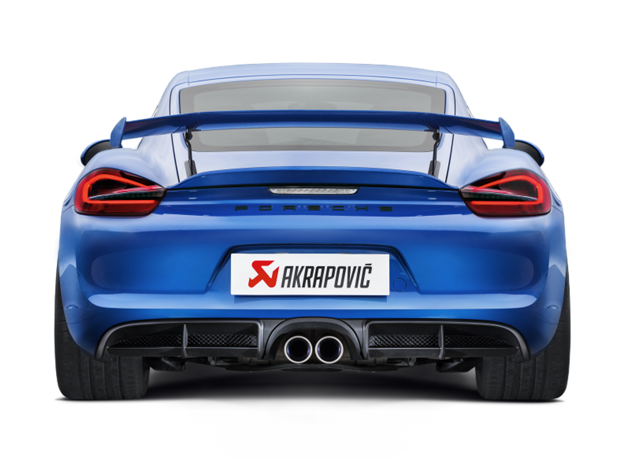 Akrapovic 16-16 Porsche Boxster Spyder / Cayman GT4 (981) Slip-On Line (Titanium) w/ Titanium Tips - S-PO981SO2-HT