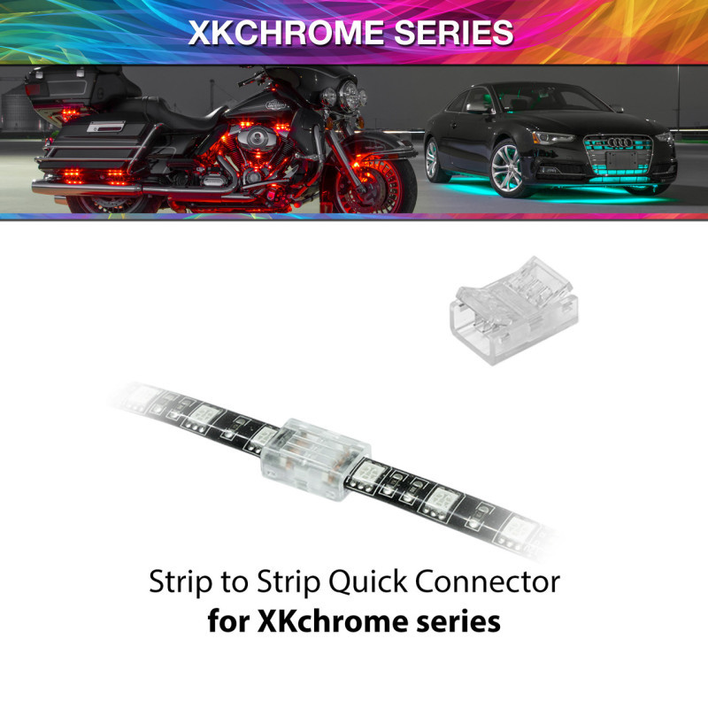 XK Glow 4 Pin Quick Connector- Strip to Strip XKchrome - XK-4P-CNT-SS