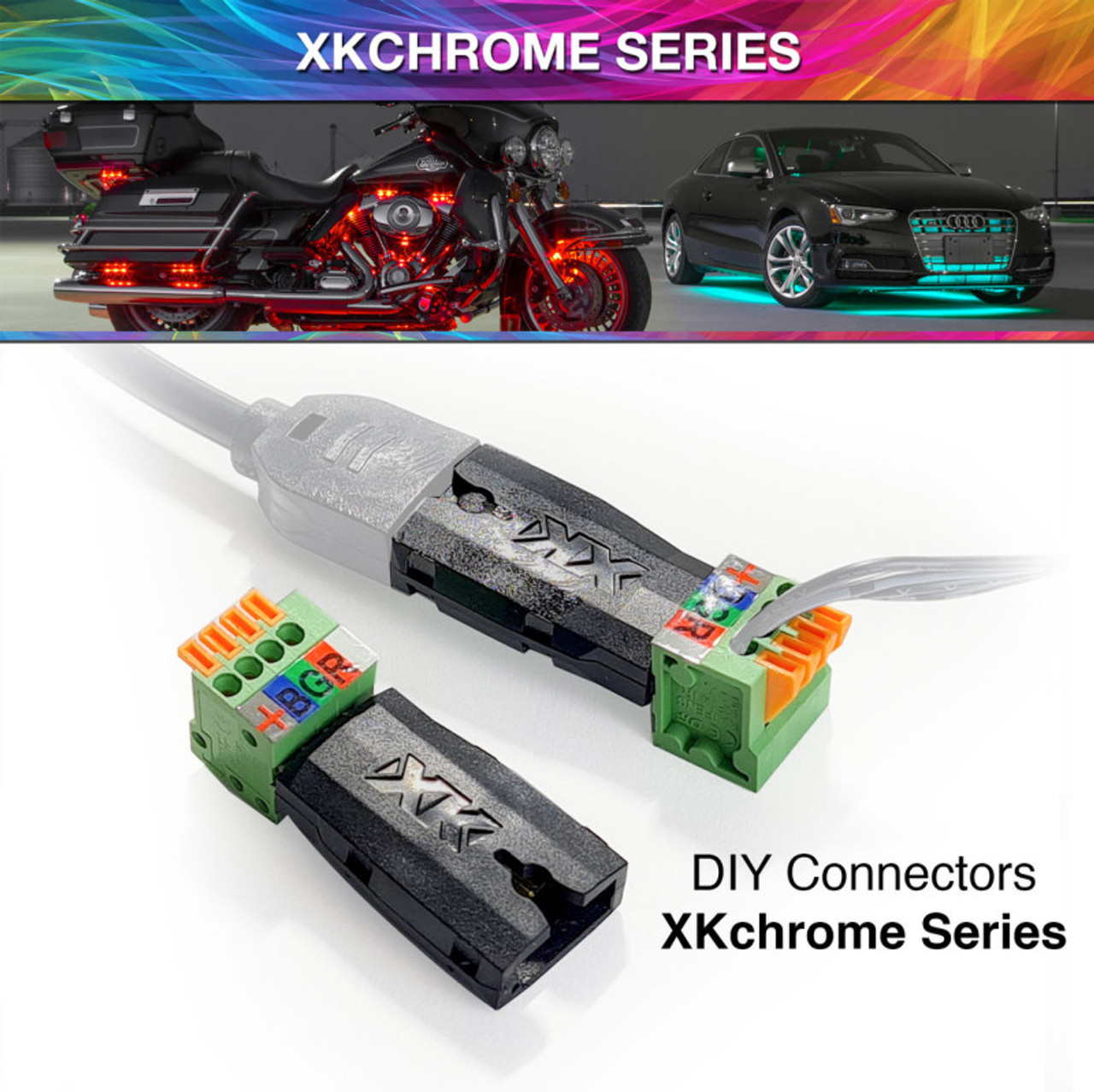 XK Glow 4 Pin DIY Connectors - XK-4P-DIY