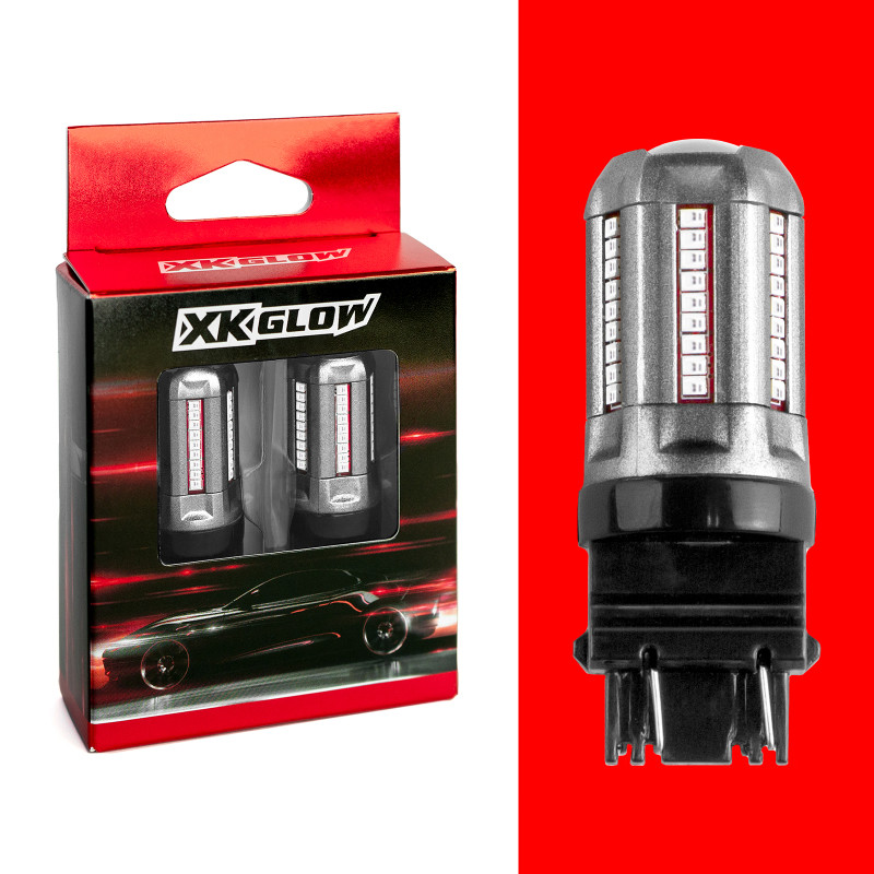 XK Glow 2pc Red 3156 Auto Bulb - XK3156-R