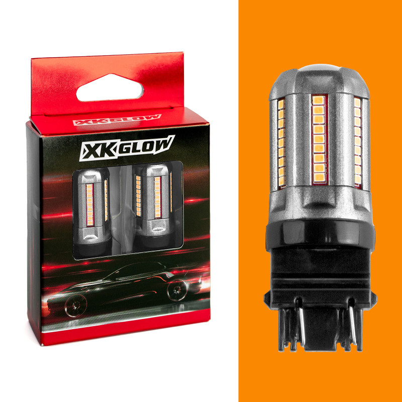 XK Glow 2pc Amber 3157 Auto Bulb - XK3157-A