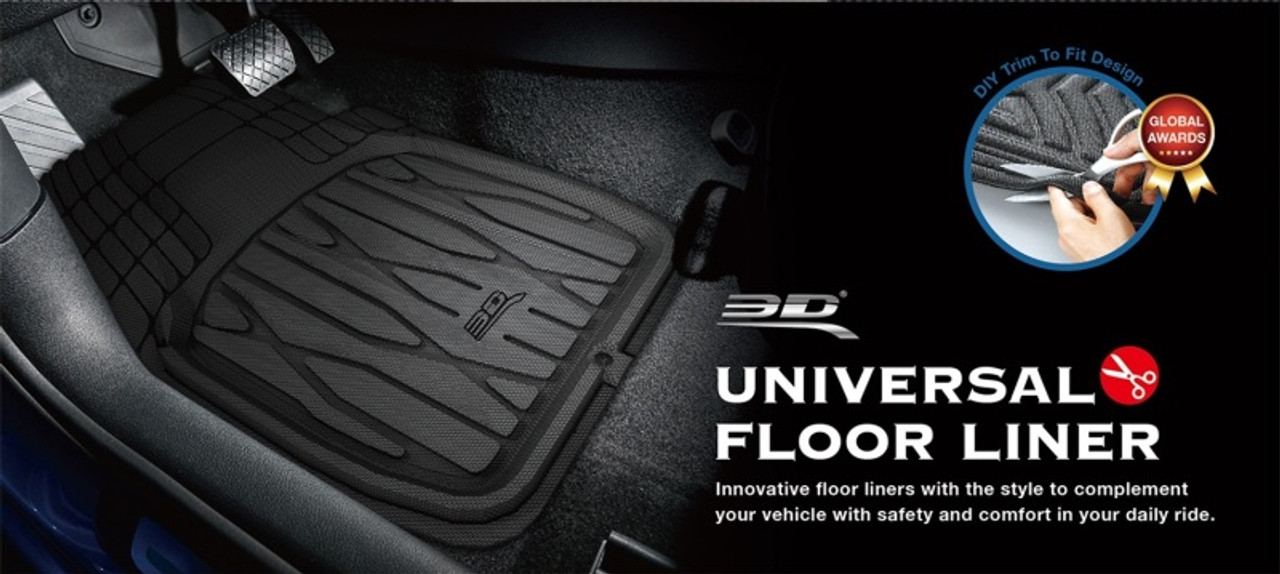 3D MAXpider 777-1 Universal Kagu Black Mat 4pcs (Size: L Front L 28in x W 21in Rear L 20in x 21in) - 2099L-09-FR4