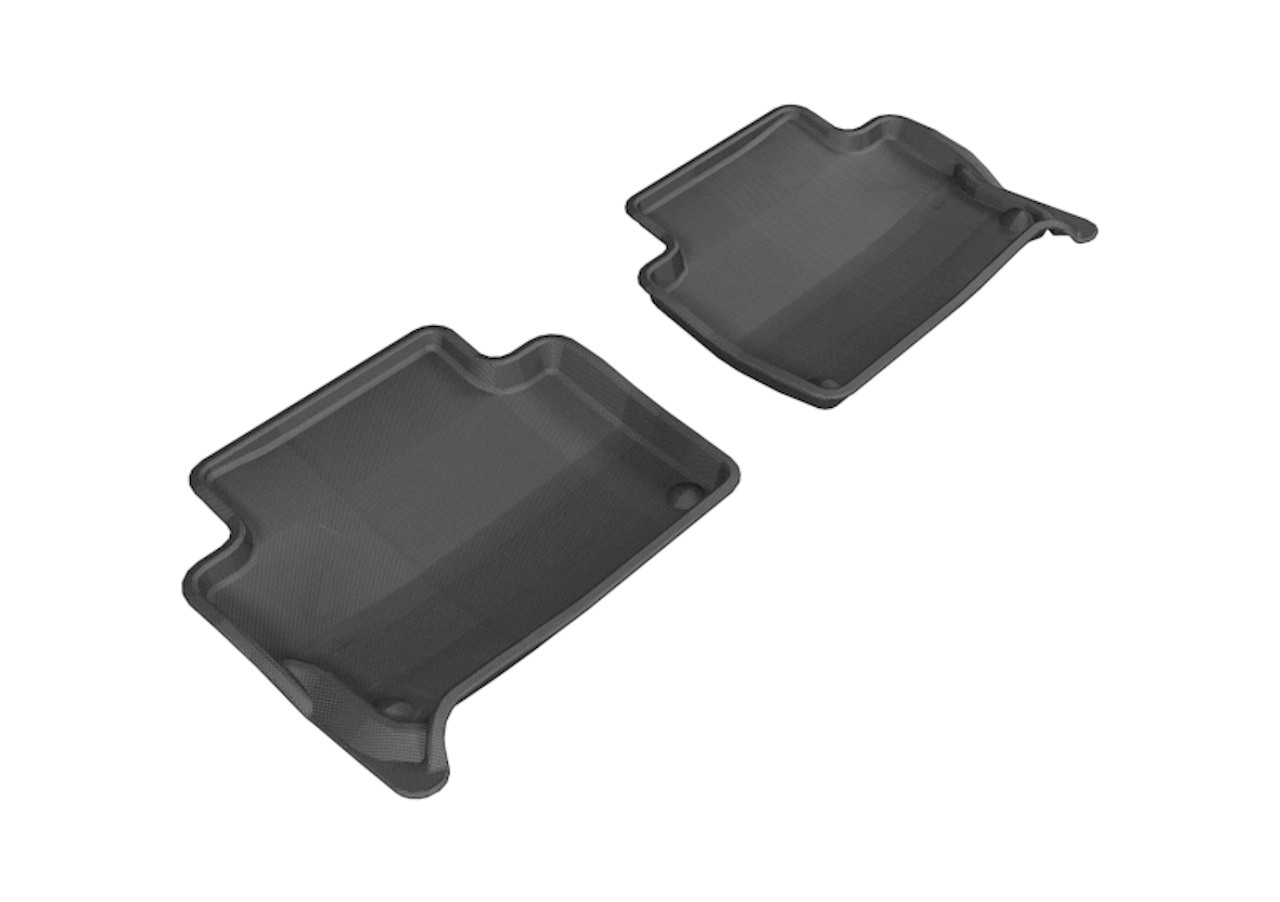 3D MAXpider 2007-2015 Audi Q7 Kagu 2nd Row Floormats - Black - L1AD02621509