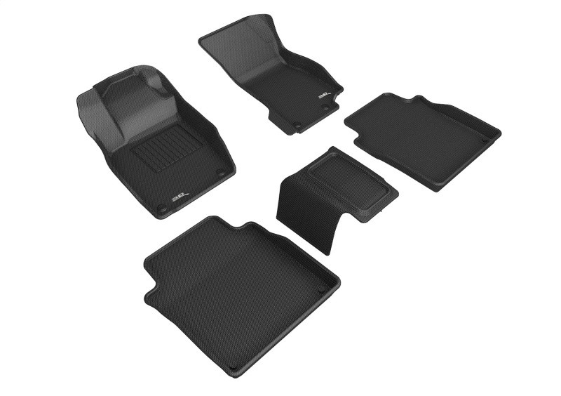 3D MAXpider 2019-2020 Audi A8L Kagu 1st & 2nd Row Floormats - Black - L1AD05001509 Photo - Primary
