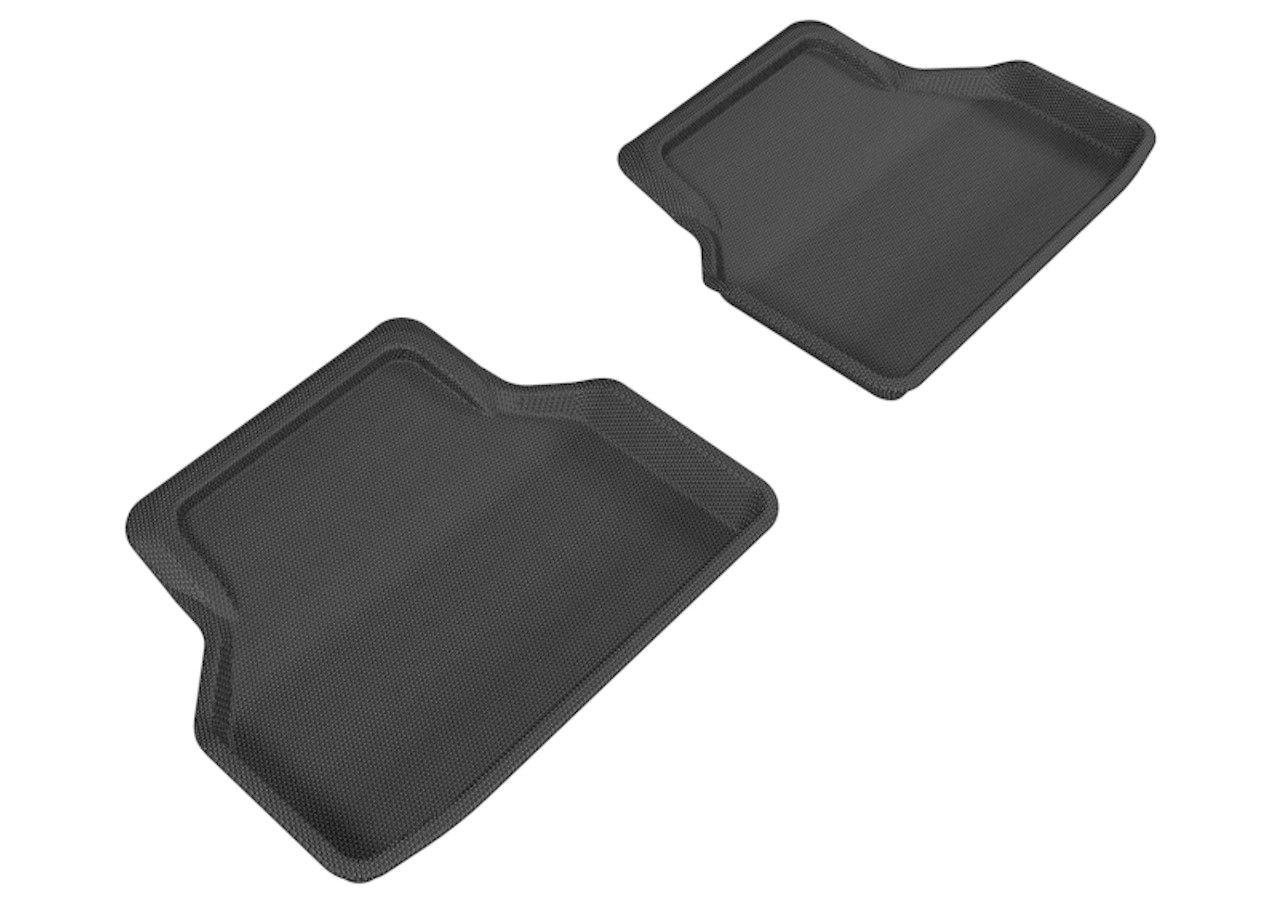 3D MAXpider 2004-2010 BMW 5 Series E60 Kagu 2nd Row Floormats - Black - L1BM05021509