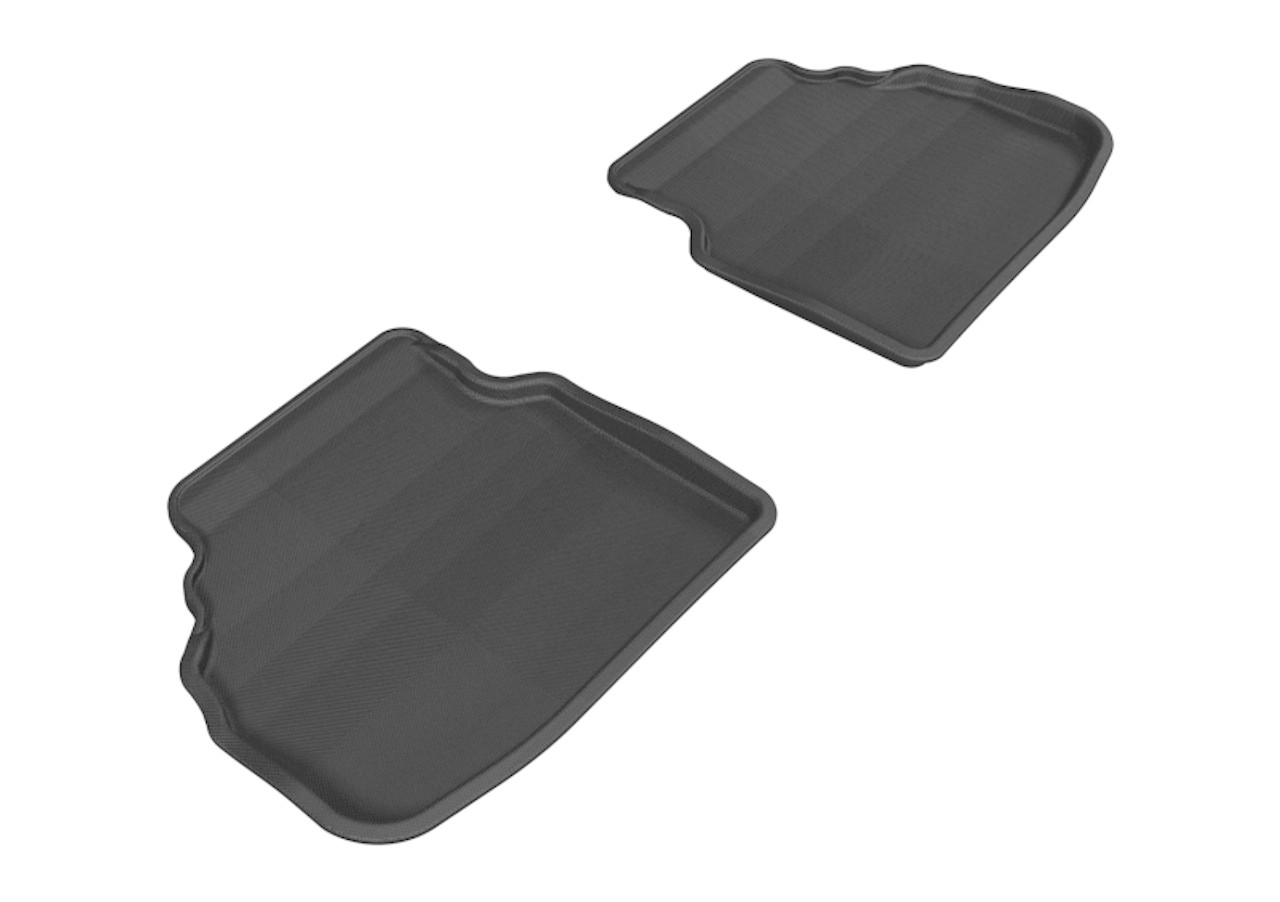 3D MAXpider 2009-2012 BMW 7 Series F01 Kagu 2nd Row Floormats - Black - L1BM05321509