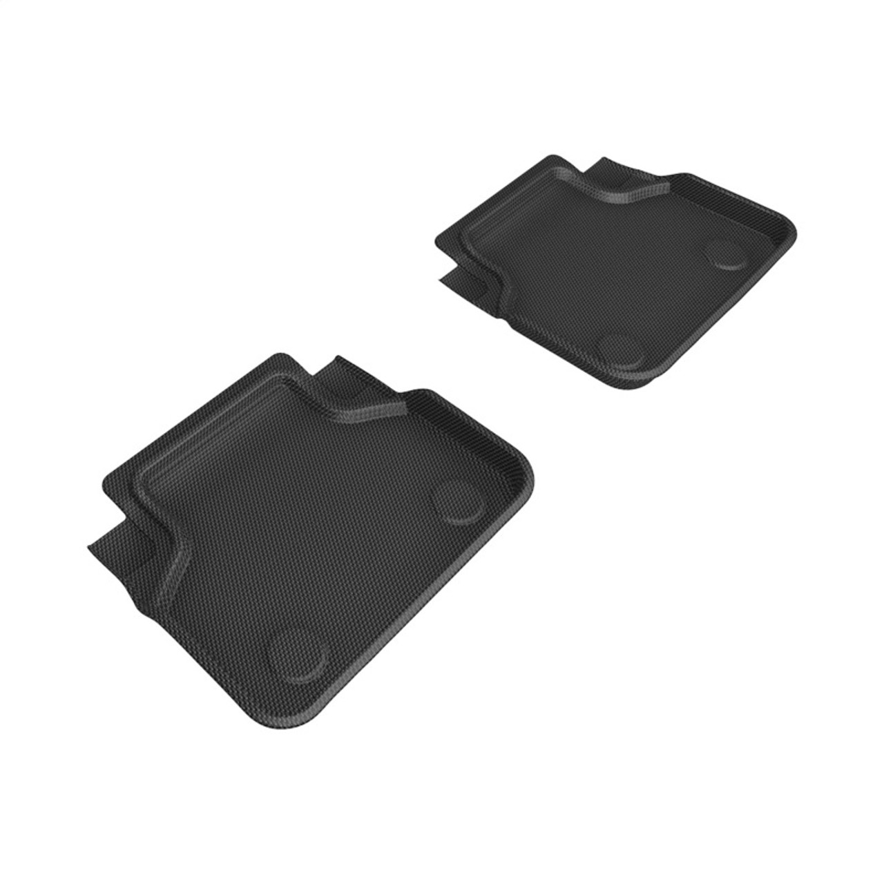 3D Maxpider 2018+ BMW 8 Series Gran Coupe RWD Kagu 2nd Row Floormat - Black - L1BM11421509
