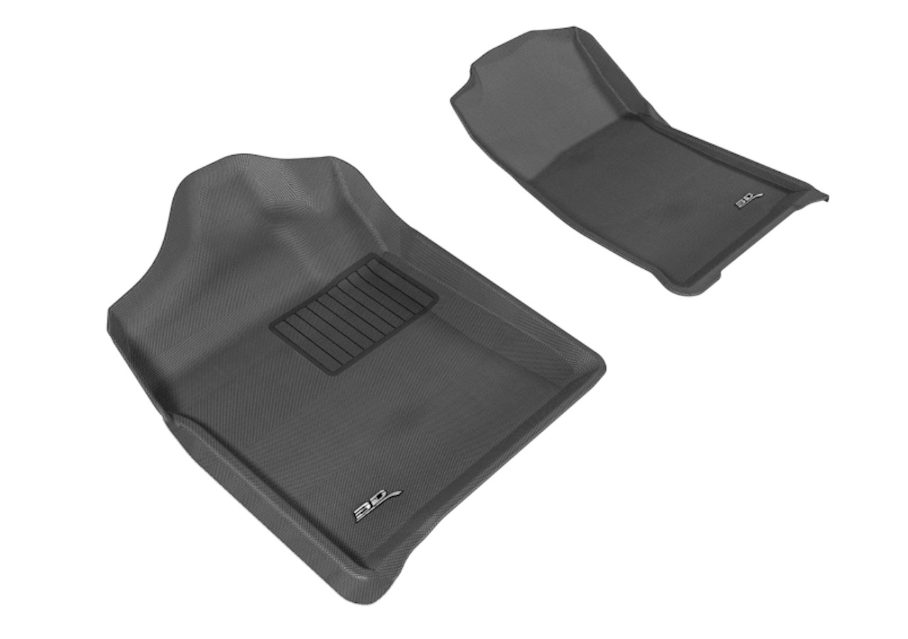 3D MAXpider 2007-2013 Chevrolet/GMC Silverado/Sierra Regular Cab Kagu 1st Row Floormat - Black - L1CH05111509