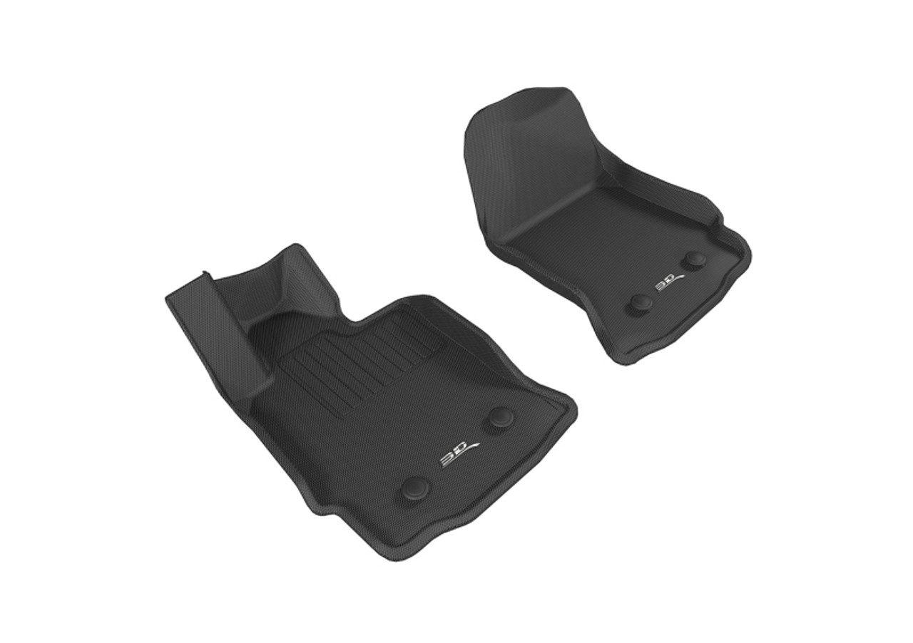 3D MAXpider 2015-2019 Chevrolet Corvette Kagu 1st Row Floormat - Black - L1CH07811509