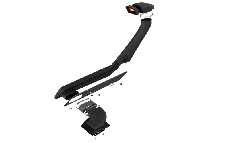 K&N 21-23 Ford Bronco 2.3L/2.7L Elevated Intake Kit (Snorkel) - 63-8002 Photo - out of package