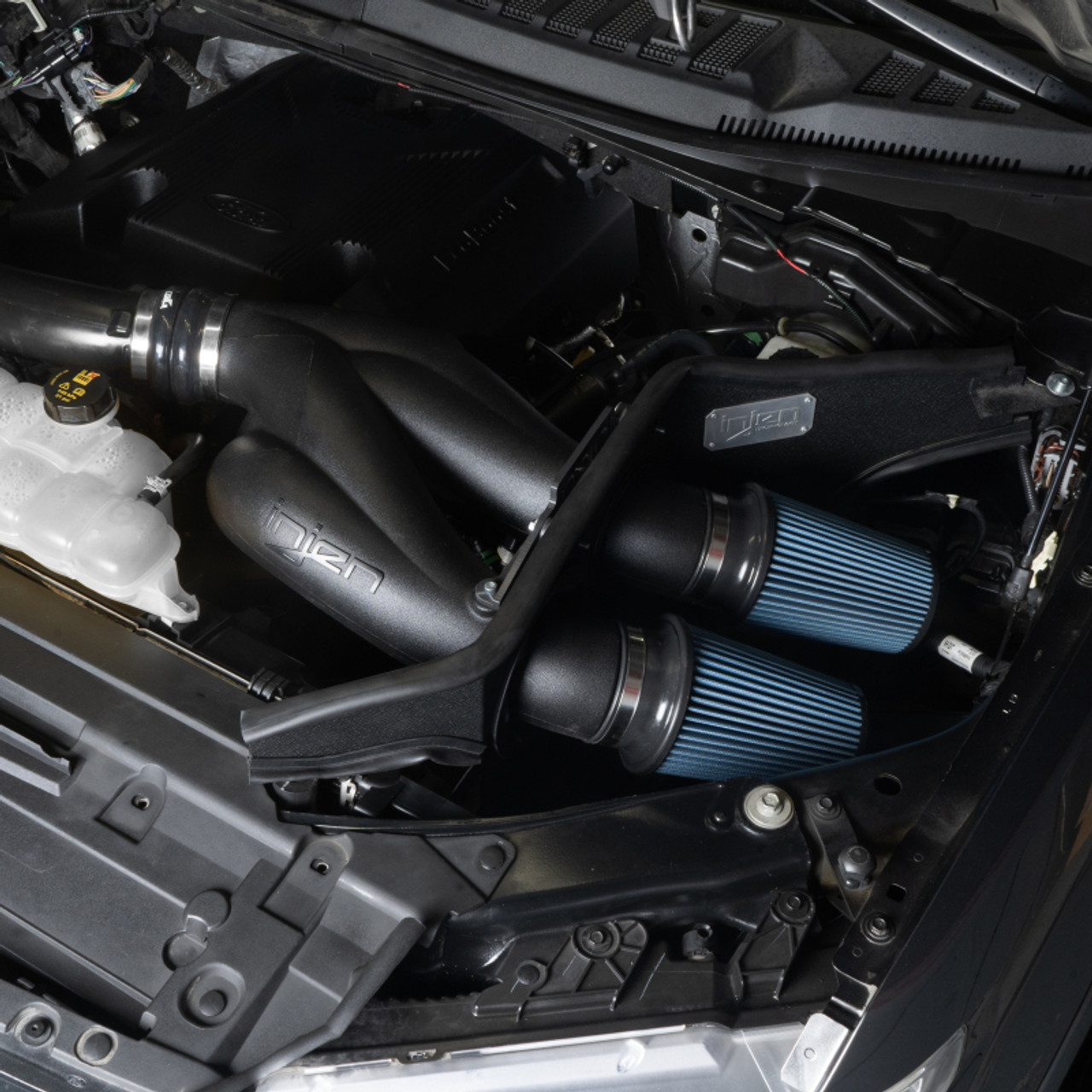 Injen 15-25 Ford F150 / 18-24 Ford Expedition Midnight Black Power-Flow Air Intake System - PF9032RB Photo - Mounted