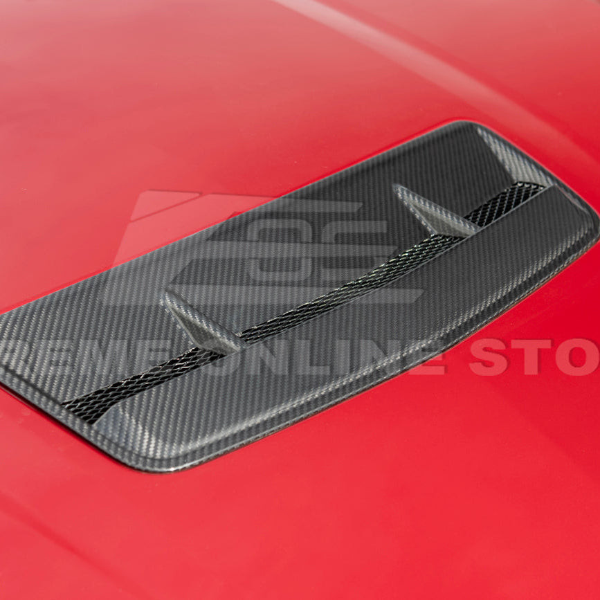 EOS Carbon Fiber Hood Vent Version 2 - 2024+ Ford Mustang S650 (VENT-1012-BKCF)