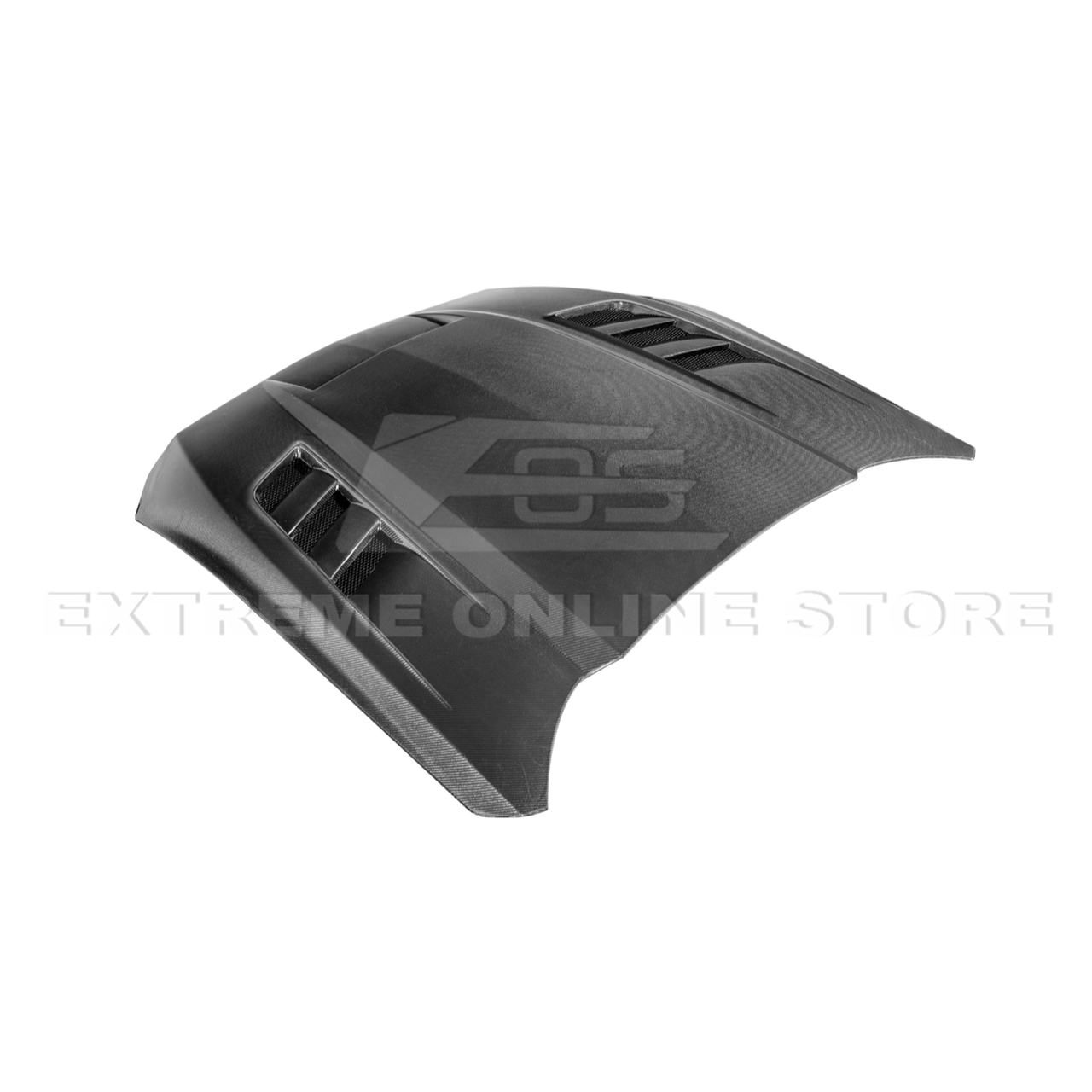 EOS Carbon Fiber Hood Vented - 2024+ Ford Mustang S650 (HOOD-1253-BKCF)