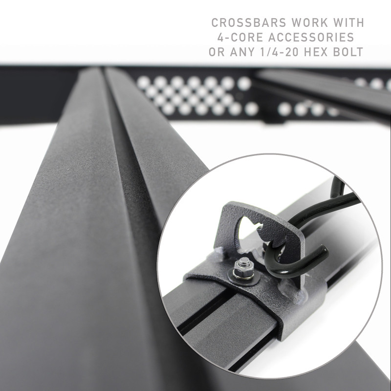 Go Rhino 24-25 Toyota Tacoma Double Cab Pickup Ceros Low Profile Roof Rack - Tex. Blk - 5933190T Photo - Close Up