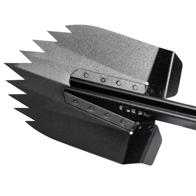 Go Rhino Xventure Gear Sharktooth Stackable Shovel - Textured Black - XG-RS50020T Photo - Close Up