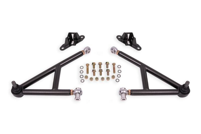 BMR 11-14 Ford Mustang Lower A-Arm Kit - Black Hammertone - AA758H User 1